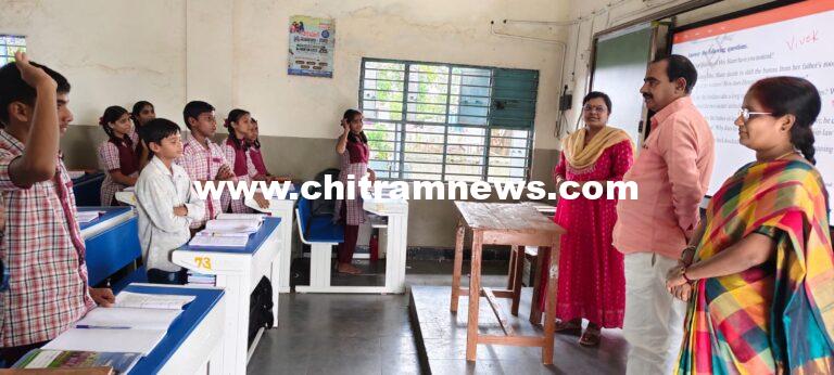 పాఠశాలలో డీఈఓ ఆకస్మిక తనిఖీ 
