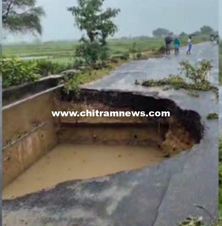 కల్లూర్–కుంటాల గ్రామాల నడుమ స్తంభించిన రాకపోకలు