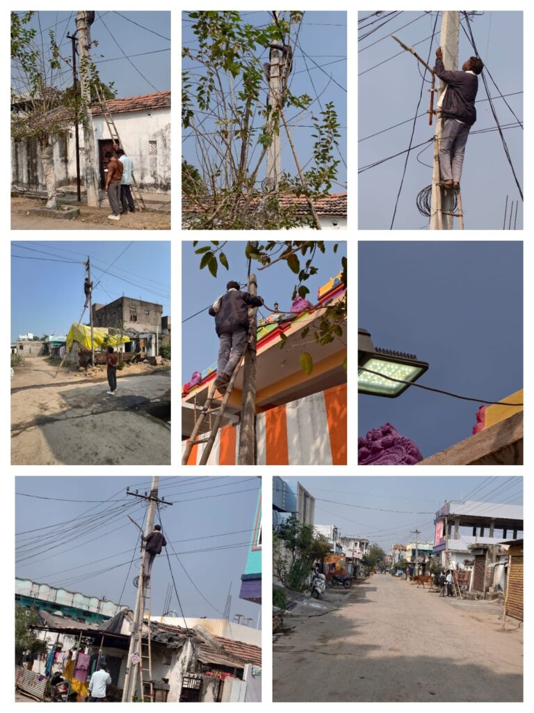 విద్యుత్తు బల్బులు పెట్టించి..కాలనీలో వెలుగులు తెప్పించి