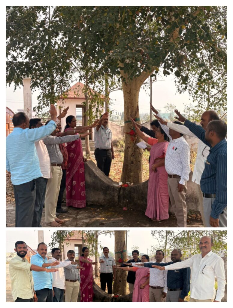ఇచ్చోడ ప్రభుత్వ కళాశాలలో” పుడమి తల్లి”గా వృక్షానికి పట్టాభిషేకం