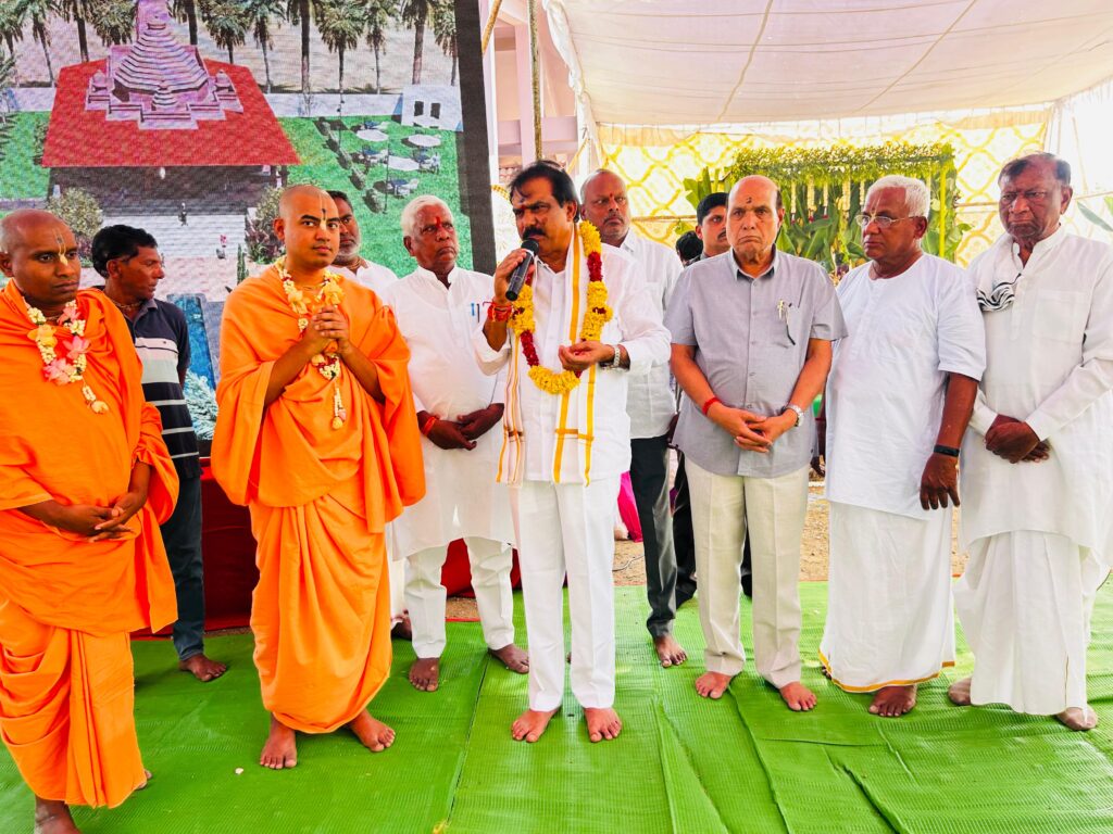 ఆదిలాబాద్‌లో ఇస్కాన్ ఆలయ నిర్మాణానికి భూమిపూజ చేసిన ఎమ్మెల్యే పాయల్ శంకర్