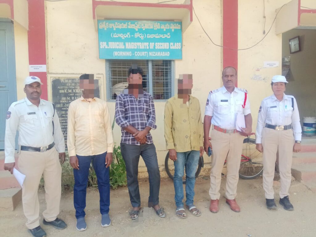 డ్రంక్ అండ్ డ్రైవ్ లో పట్టుబడ్డ ముగ్గురికి జైలు, 40మందికి జరిమానా 