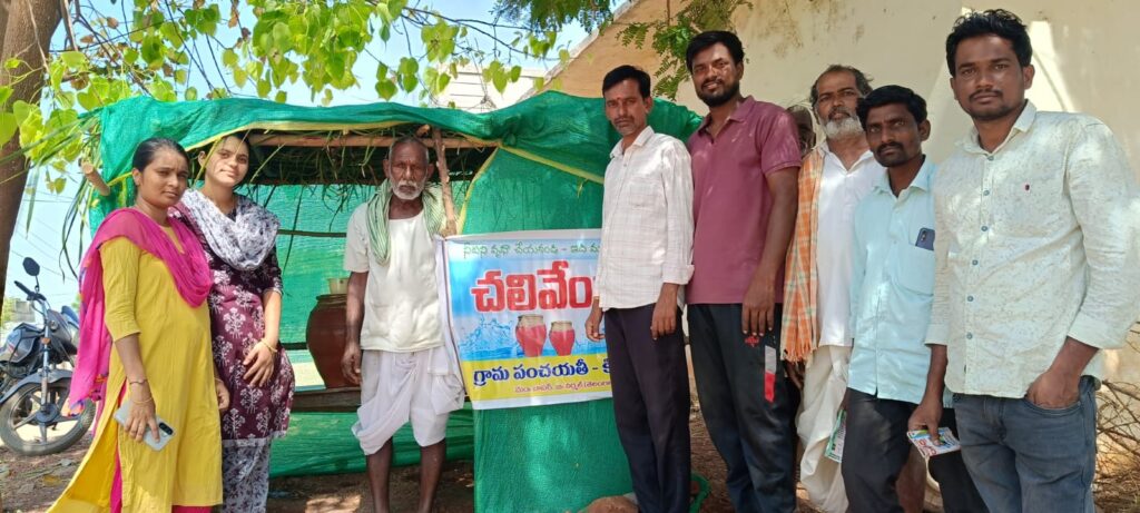 చలివేంద్రం ప్రారంభించిన సర్పంచ్ మధుప్రీతి 